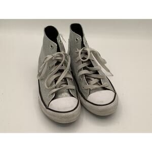 Kids Converse High Top Silver Sparkles Youth 1 Festive Holiday Party